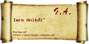 Imre Anikó névjegykártya